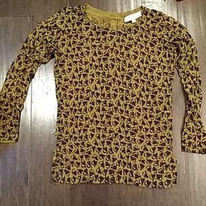 Loft flowered sweater XS